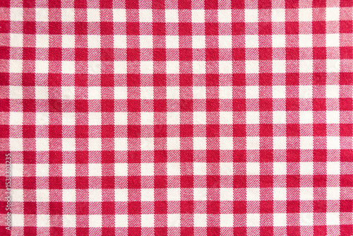 Red checkered gingham table cloth italian restaurant texture background bg