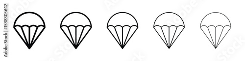 Parachute icon for social media, app, and web design. Vector illustration.