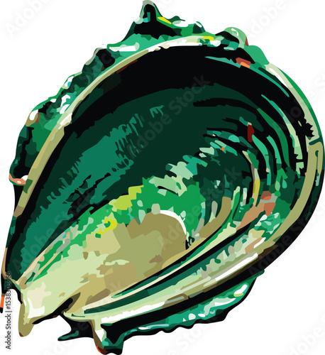 a highly detailed, close-up image of a single, vibrant emerald green paint stroke. The stroke should feature prominent impasto texture with visible, thick brushstrokes, indicative of heavy acry
