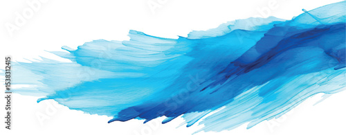 Transparent layers of blue watercolor flow across the frame in a delicate, abstract pattern.