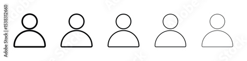 User icons in black stroke designs on white background
