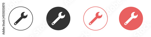 Wrench icon simple flat graphic illustration.