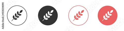 Wheat icon simple flat graphic illustration.
