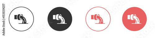 Wastewater icon simple flat graphic illustration.