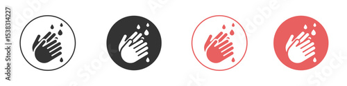Wash your hands icon simple flat graphic illustration.
