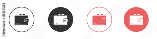 Wallet icon simple flat graphic illustration.