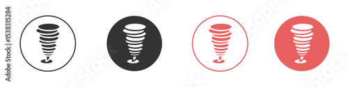 Tornado icon simple flat graphic illustration.
