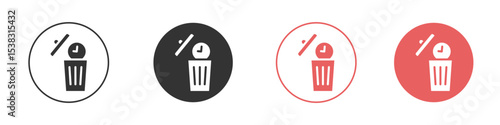 Time waste icon simple flat graphic illustration.