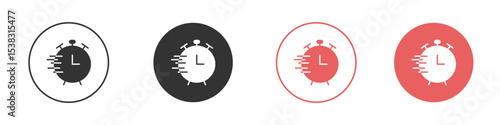 Time fast icon simple flat graphic illustration.
