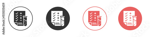 Test icon simple flat graphic illustration.