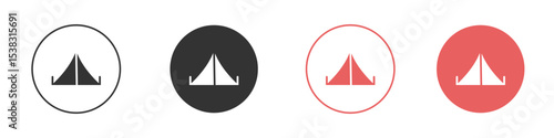 Tent icon simple flat graphic illustration.