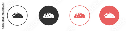 Taco icon simple flat graphic illustration.