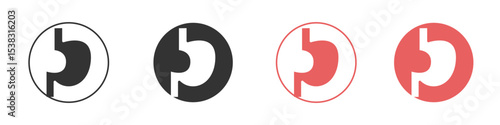 Stomach icon simple flat graphic illustration.