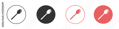 Spoon icon simple flat graphic illustration.