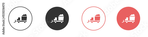 Snowplow icon simple flat graphic illustration.