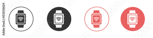 Smartwatch icon simple flat graphic illustration.