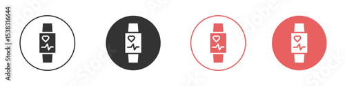 Smart watch icon simple flat graphic illustration.