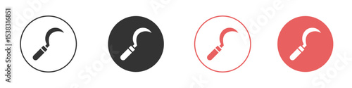 Sickle icon simple flat graphic illustration.