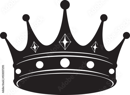 Golden royal crowns in various designs symbolize kingly authority, queenly luxury, and princely power