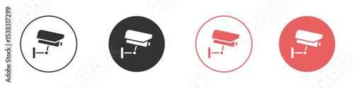 Security camera icon simple flat graphic illustration.