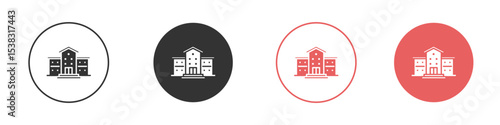 school icon simple flat graphic illustration.