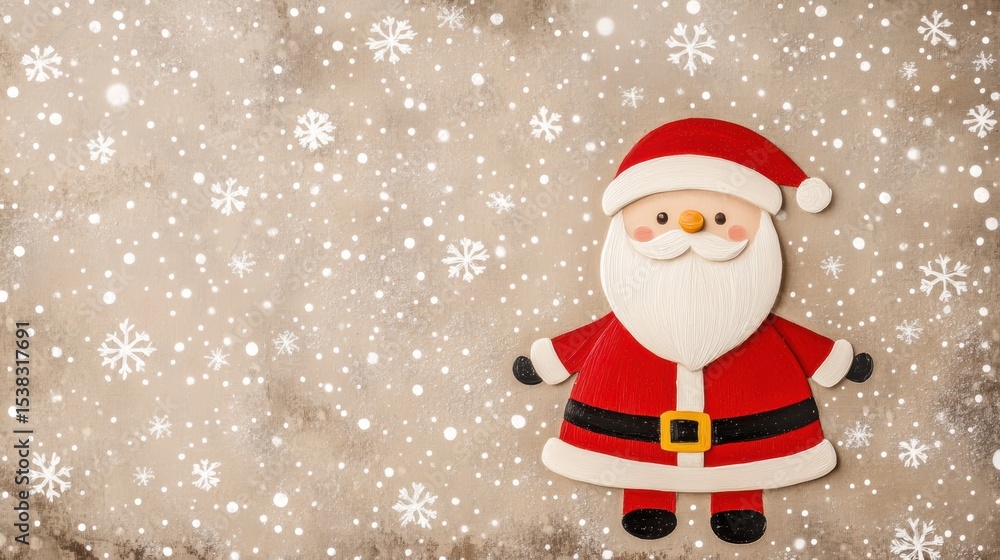 A cheerful Santa figure against a snowy backdrop, evoking festive joy, Ideal for holiday invitations, gift tags, or social media posts to celebrate the Christmas season and spread cheer, A cheerful Santa figure against a snowy backdrop, evoking festive joy, Ideal for holiday invitations, gift tags, or social media posts to celebrate the Christmas season and spread cheer,