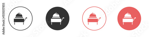 Room service icon simple flat graphic illustration.