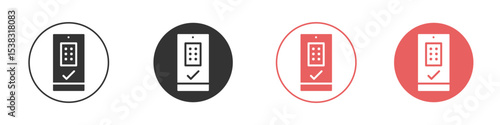 Reservation smartphone icon simple flat graphic illustration.