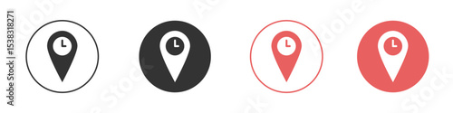 Real time location icon simple flat graphic illustration.