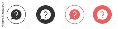 Question icon simple flat graphic illustration.