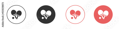 Ping pong icon simple flat graphic illustration.