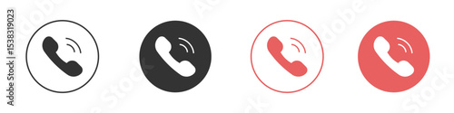 Phone call icon simple flat graphic illustration.