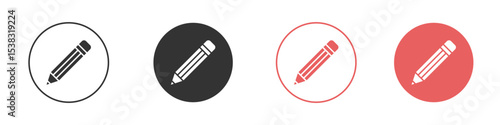 Pencil icon simple flat graphic illustration.