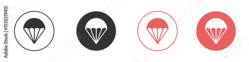 Parachute icon for social media, app, and web design. Vector illustration.