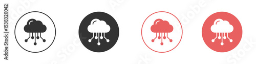 Network cloud icon simple flat graphic illustration.