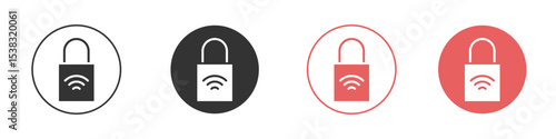 Nfc lock icon simple flat graphic illustration.