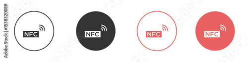 NFC icon simple flat graphic illustration.