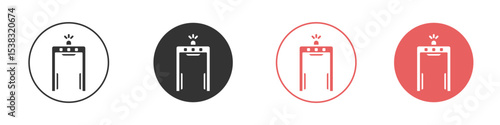 Metal detector icon simple flat graphic illustration.
