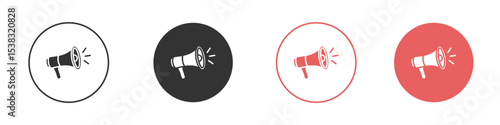 Megaphone icon simple flat graphic illustration.