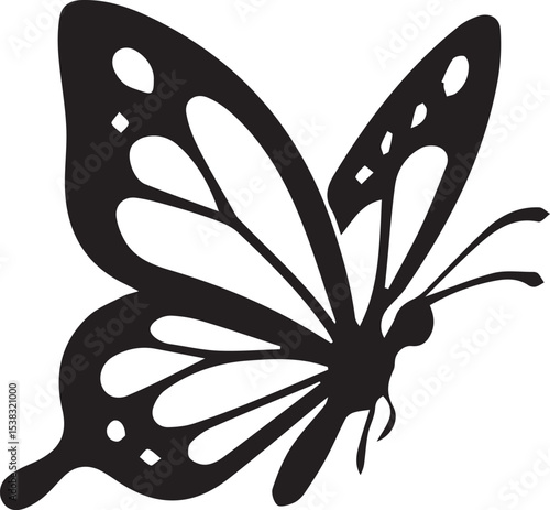 Butterfly Silhouette Vector Illustration