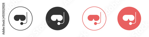 Mask snorkel icon simple flat graphic illustration.