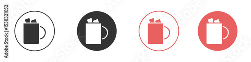 Marshmallows Mug icon simple flat graphic illustration.