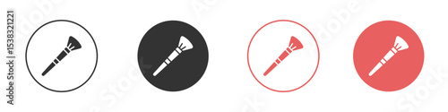 Makeup brush icon simple flat graphic illustration.