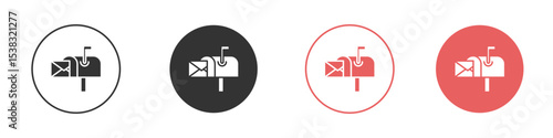Mailbox icon simple flat graphic illustration.