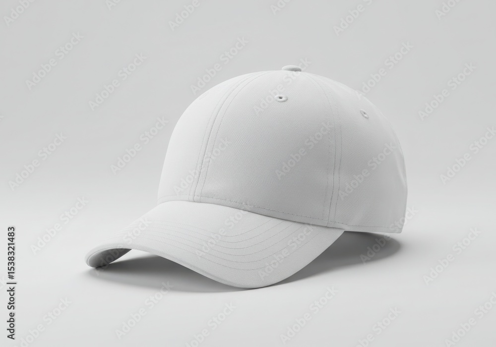 Fototapeta premium Close up of a plain white baseball cap