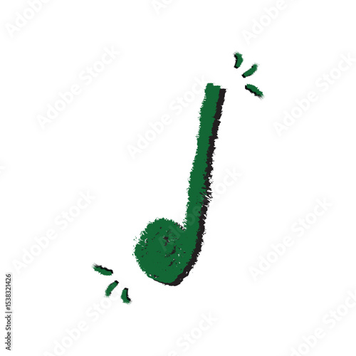 Music note icon symbol vector illustration, icon isolated on white background, hand drawing illustration