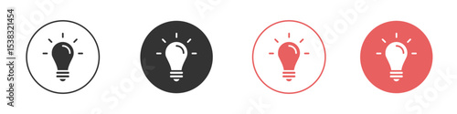 Lightbulb icon simple flat graphic illustration.