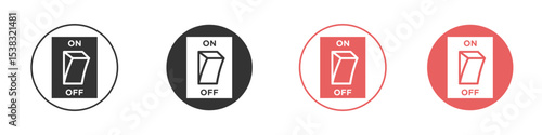 Light switch off icon simple flat graphic illustration.