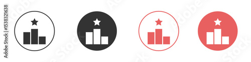 Leaderboard icon simple flat graphic illustration.