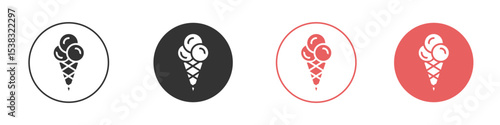 Ice cream icon simple flat graphic illustration.
